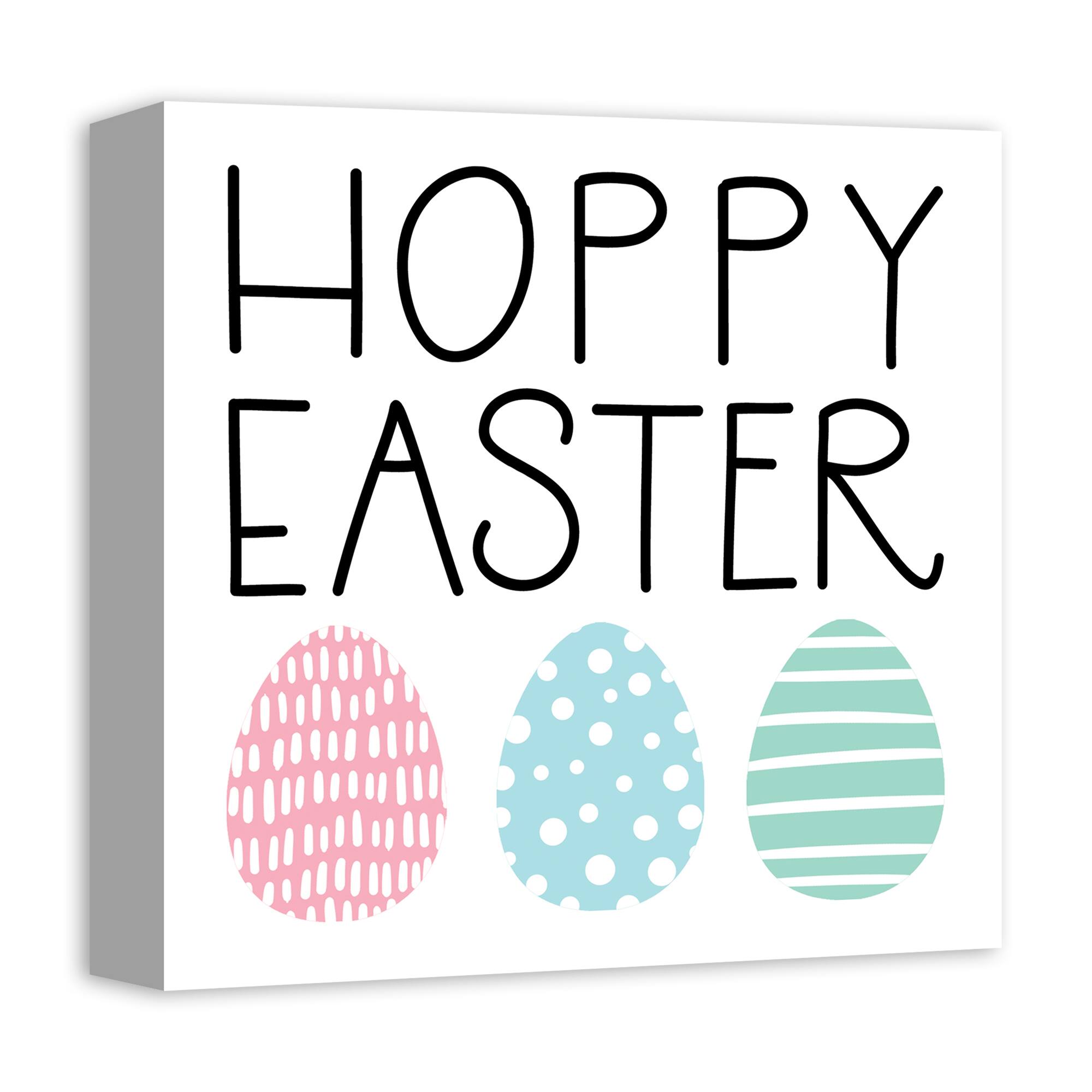 Hoppy Easter Eggs Canvas Wall Art